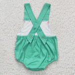 Summer Green Flower Baby Cute Girl's Romper