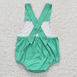 Summer Green Flower Baby Cute Girl's Romper
