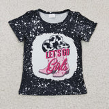 GT0125 Let's Go Girls Black Pink Girl's Shirt Top