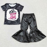 GSPO0498 Let's Go Girls Black Leather Girl's Set