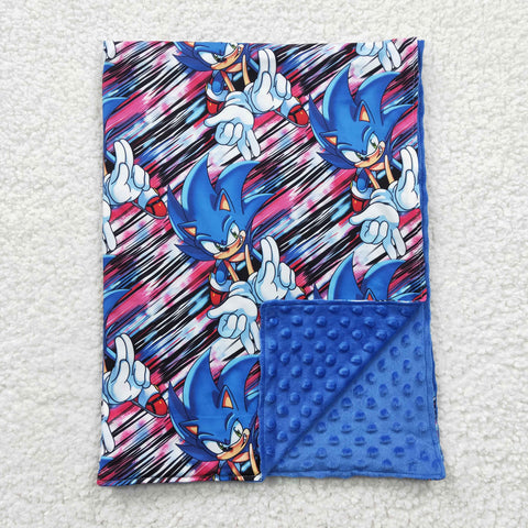 BL0038 SONIC Cartoon Blue Newborn Baby Blanket