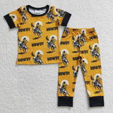 BSPO0053 HOWDY Horse Riding Yellow Boy's Set Pajamas