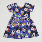 SALE GSD0244 Cartoon Purple Mouse Girl's Dress