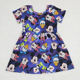 SALE GSD0244 Cartoon Purple Mouse Girl's Dress