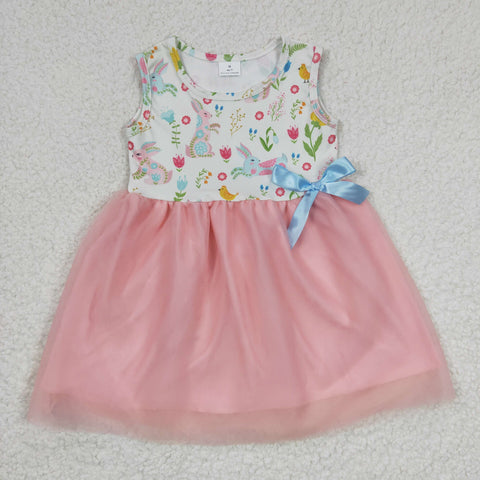 GSD0238 Easter Rabbit Pink Tulle Girl's Dress