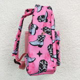 BA0037 Fashion Western Boots Pink Cowgirl Backpack Bag