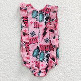 S0036 HOWDY Western Cactus Girl's Swimsuit