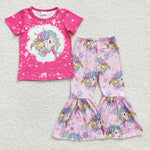 GSPO0465 Unicorn Girl Star Pink Girl's Set