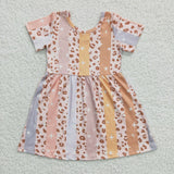 GSD0266 Leopard Stripe Cute Girl's Dress