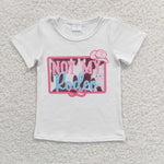 GT0139 NOT My Rodeo White Short Sleeves Girl's Shirt