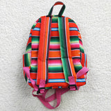 BA0040 Fashion Western Orange Stripe Backpack Bag