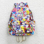 BA0047 Fashion Lisa Frank Tiger Purple Backpack Bag