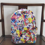 BA0047 Fashion Lisa Frank Tiger Purple Backpack Bag