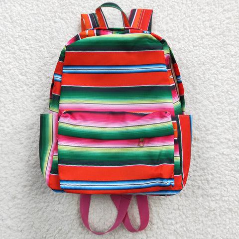 BA0040 Fashion Western Orange Stripe Backpack Bag