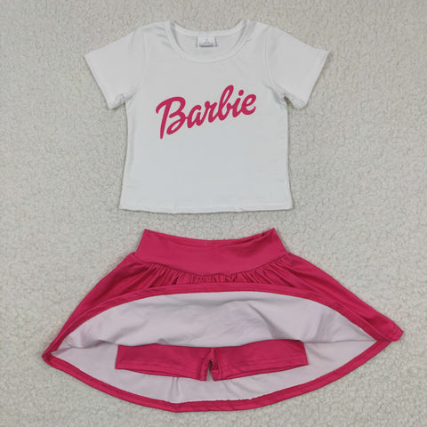 GSD0280 Barbie Hot Pink Skirt Girl's Set