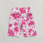 SS0029 New Pink Cow Biker Short Cycling Shorts