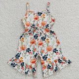 SR0250 Flower Orange Girl's Jumpsuit