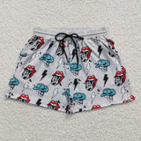 SS0054 Lightning Tongue Grey Adult's Shorts