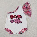 SR0319 Fashion Let's go girls Baby Cute Girl's Romper