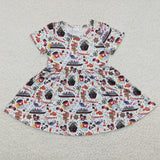 GSD0290 Cartoon Mouse castaway Ocean Girl's Dress