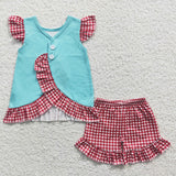 SALE GSSO0134 Hello Summer Watermelon Girl's Shorts Set