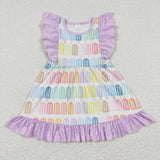 SALE GSD0293 Summer popsicle Purple Cute Girl's Dress