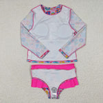 S0062 Leopard Hot Pink Cute Girl's Swimsuit