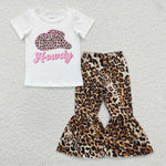 GSPO0589 Howdy Leopard Western Hat Girl's Set