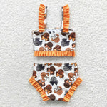 S0046 Cartoon Animal Mouse Yellow Cute Girl's Swimsuit