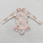 S0086 Summer Rainbow Girl's Swimsuit Onesie