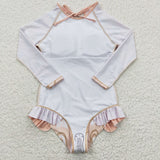 S0086 Summer Rainbow Girl's Swimsuit Onesie