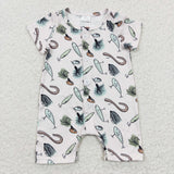 SR0259 Fishing Hook Buttons Baby Boy's Romper