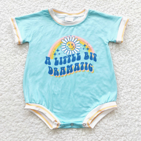 SR0339 A little bit dramaric rainbow Baby Boy's Romper