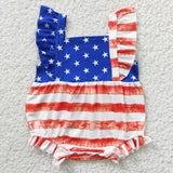 SR0326 National day Flag Star Cute Baby Boy's Romper