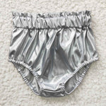 SS0048 Silver Shiny Newborn Baby Bummie Bloomers