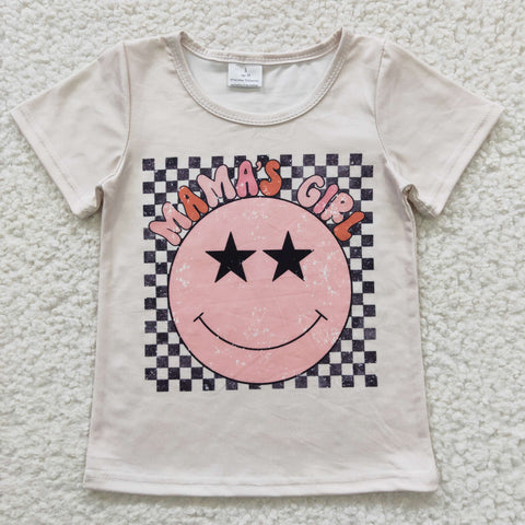 GT0173 MAMA'S GIRL Smiley Face Girl's Shirt Top