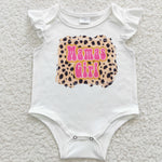 SR0308 MAMAS GIRL Leopard Baby Cute Girl's Romper