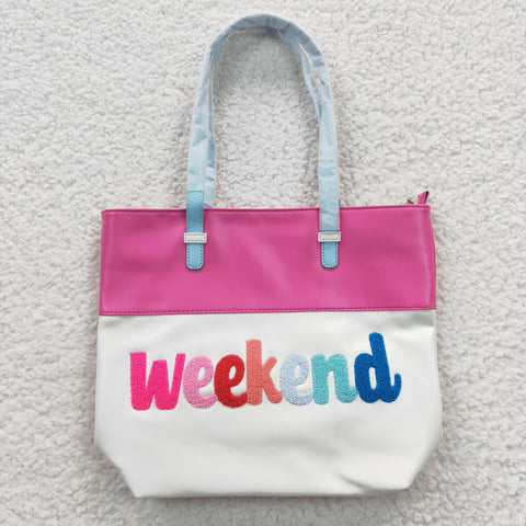 BA0052 Weekend Colorful PU Bag Leather Tote Bag