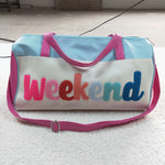 BA0051 Weekend Colorful PU Bag Leather Duffle Bag