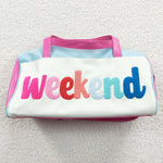 BA0051 Weekend Colorful PU Bag Leather Duffle Bag