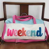 BA0051 Weekend Colorful PU Bag Leather Duffle Bag