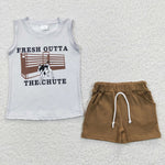 BSSO0223 Fresh outta Sleeveless Boy's Shorts Set