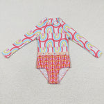 S0116 Summer Rainbow Girl's Swimsuit