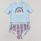 S0115 Summer Rainbow Girl's Swimsuit