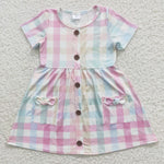 GSD0296 Colorful Plaid Girl's Dress