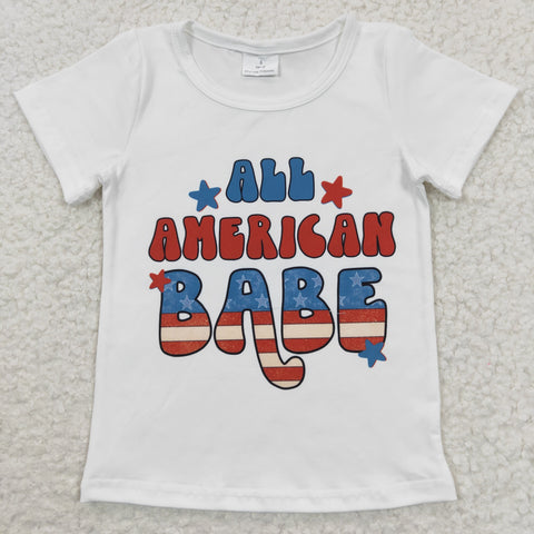 GT0179 July 4th All american babe Shirt Top